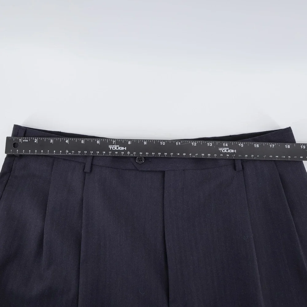 Jos. A. Bank‎ Signature Collection Pinstripe Wool Suit Navy Blue Mens 44L 36x31